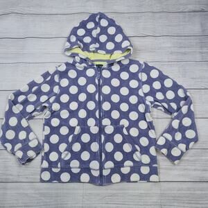 11/12 Mini Boden Polka Dot Terry Hoodie